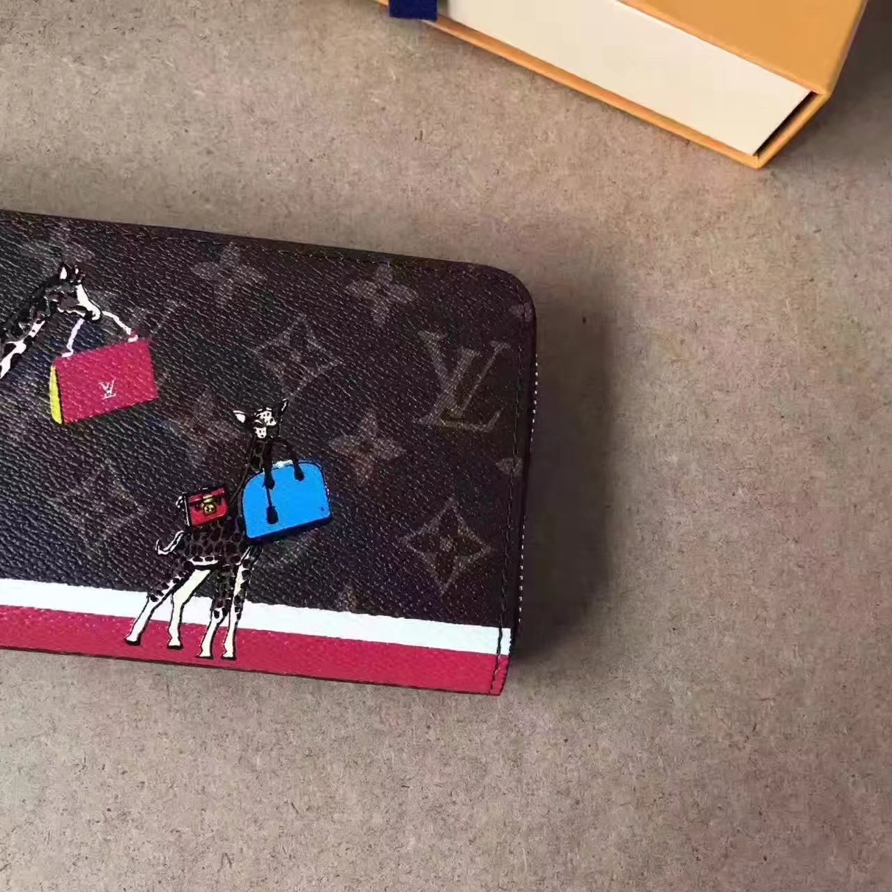 Louis Vuitton M60017-1 Hotel Stickers Zippy Wallet in Monogram Coated Canvas