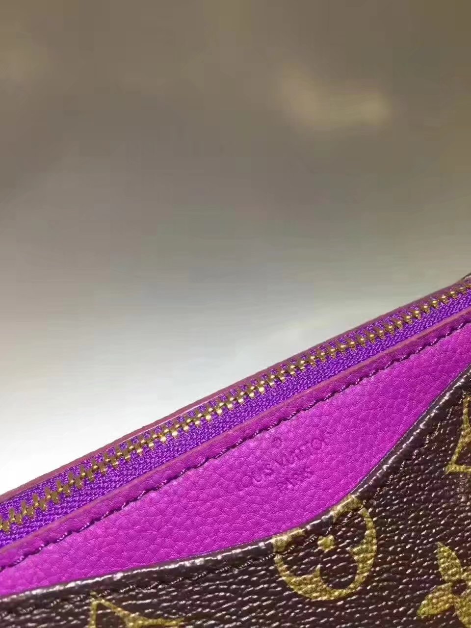 Louis Vuitton M61254 Nano Pallas Monogram Shoulder Bag Purple