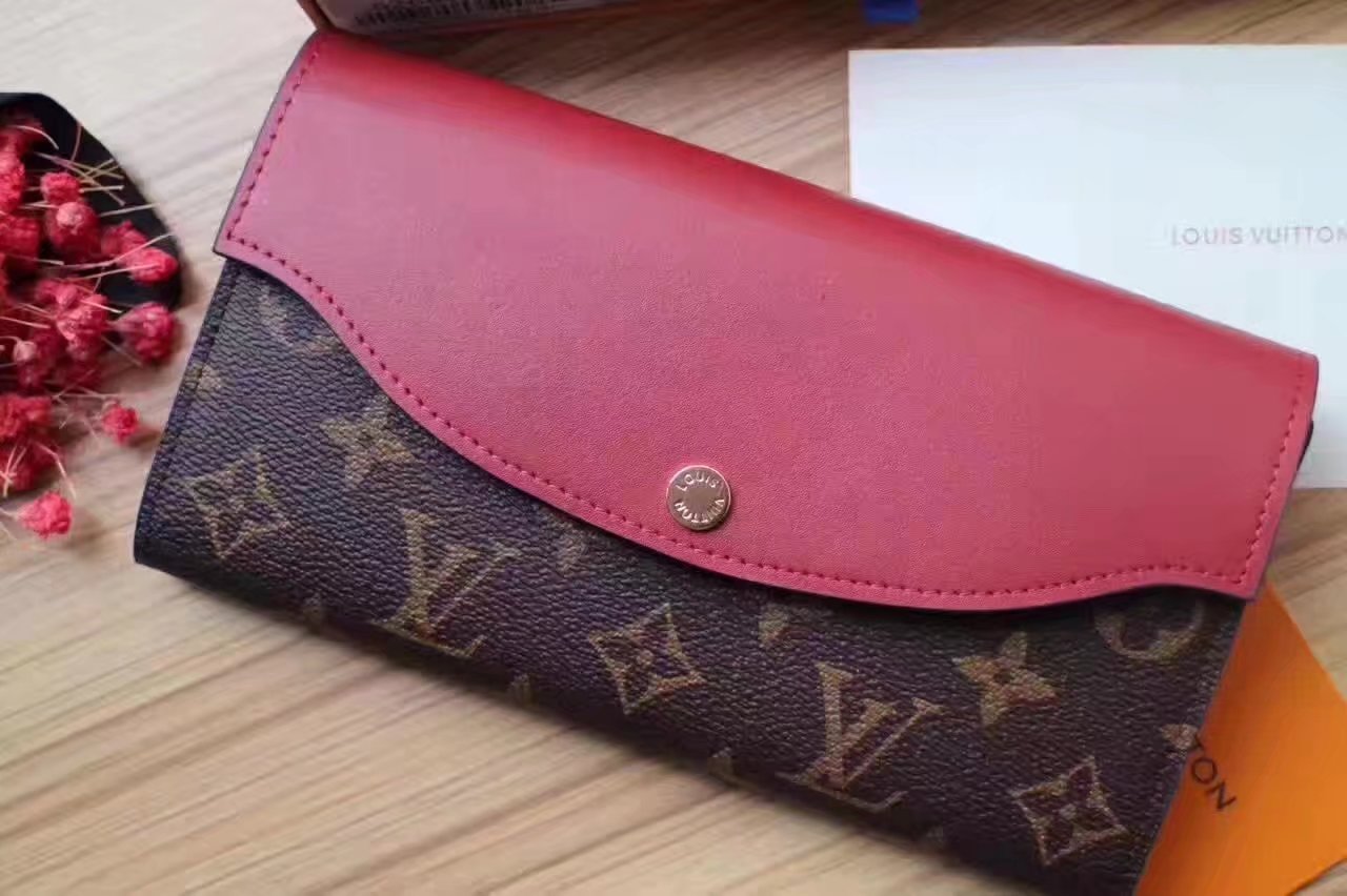 Louis Vuitton M64098 Sarah Wallet Monogram Dark Red