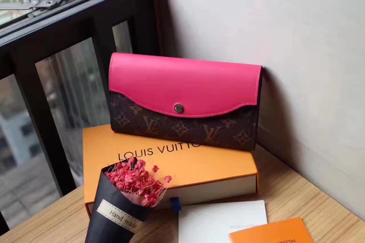 Louis Vuitton M64098 Sarah Wallet Monogram Pink