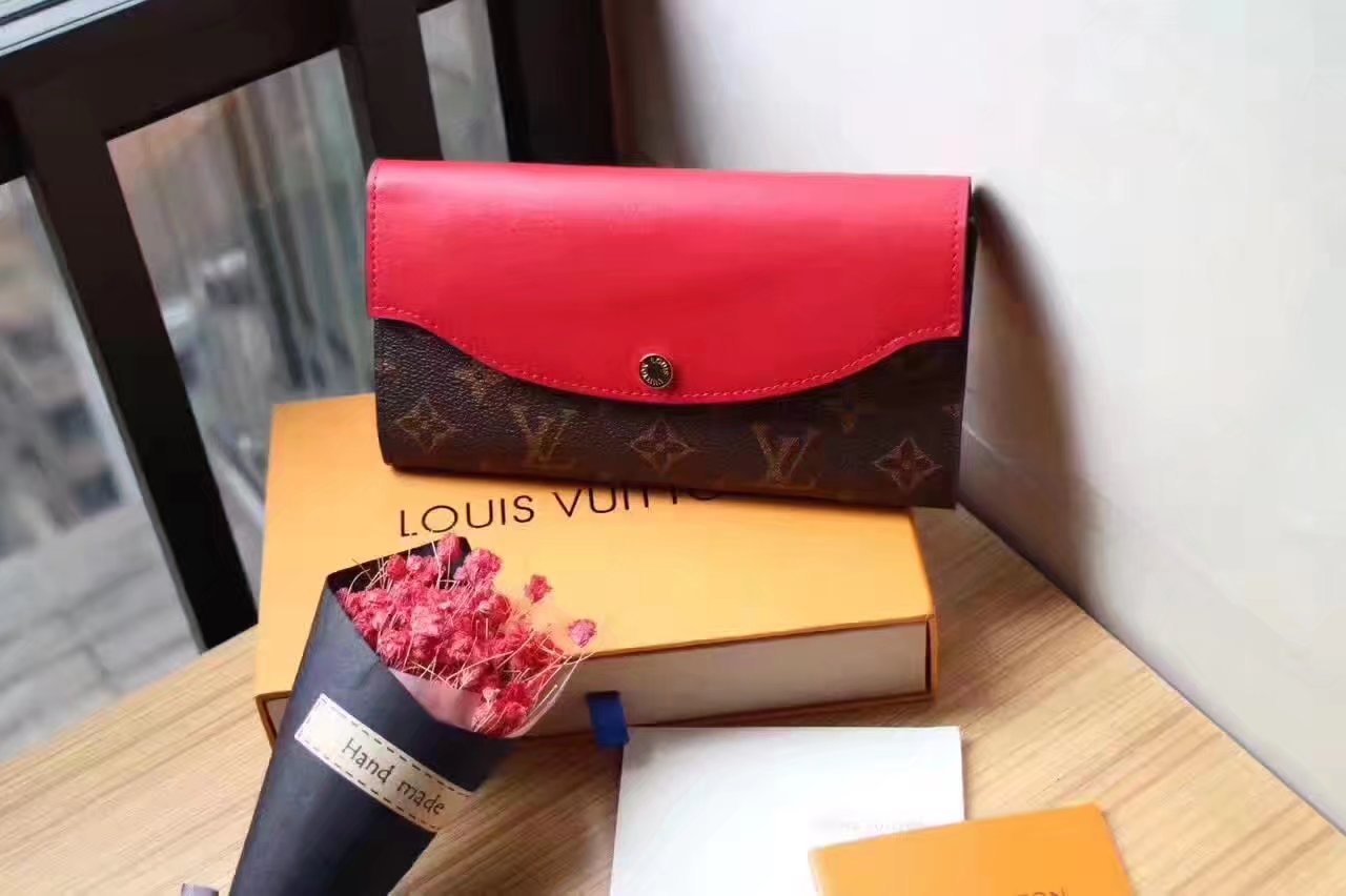 Louis Vuitton M64098 Sarah Wallet Monogram Red