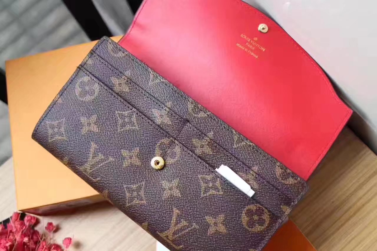 Louis Vuitton M64098 Sarah Wallet Monogram Red