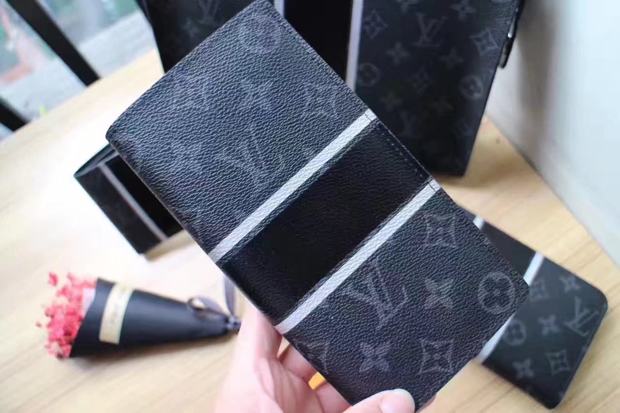 Louis Vuitton M64438 Brazza Wallet Monogram Eclipse Flash