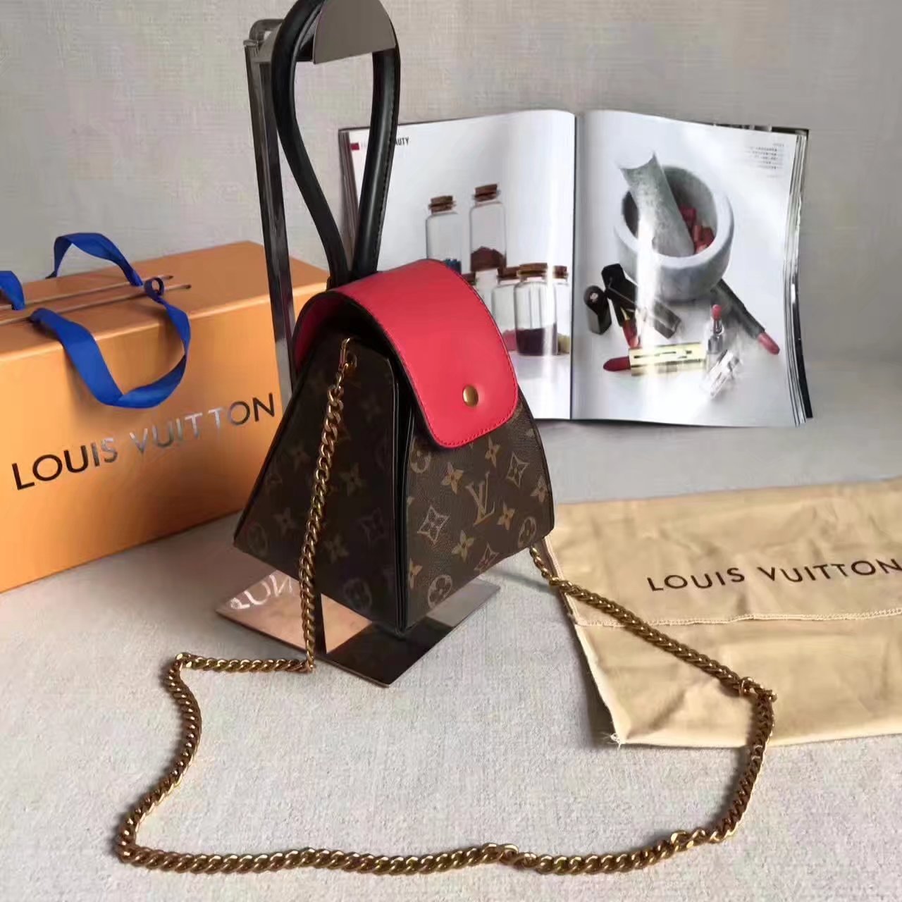 Louis Vuitton Mini Backpack Red Monogram Canvas