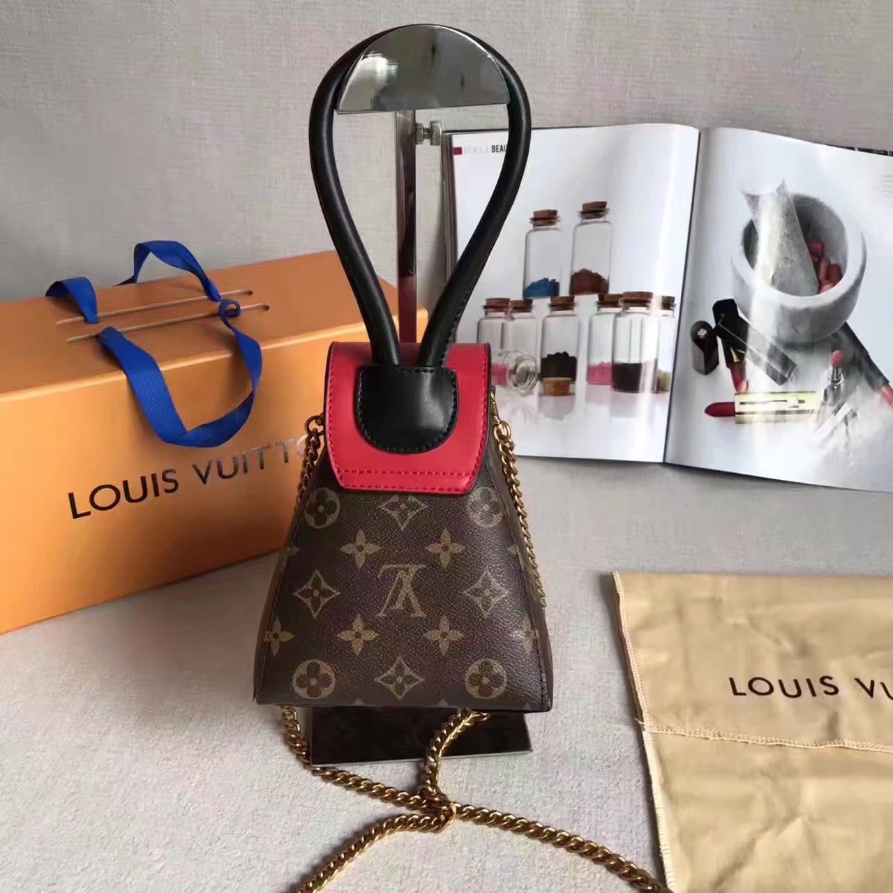 Louis Vuitton Mini Backpack Red Monogram Canvas