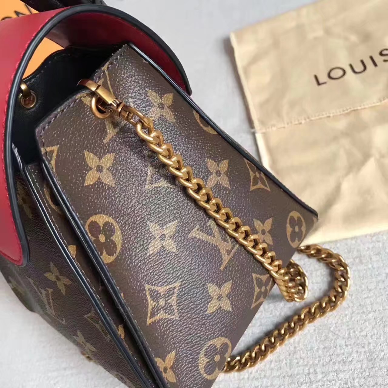 Louis Vuitton Mini Backpack Red Monogram Canvas