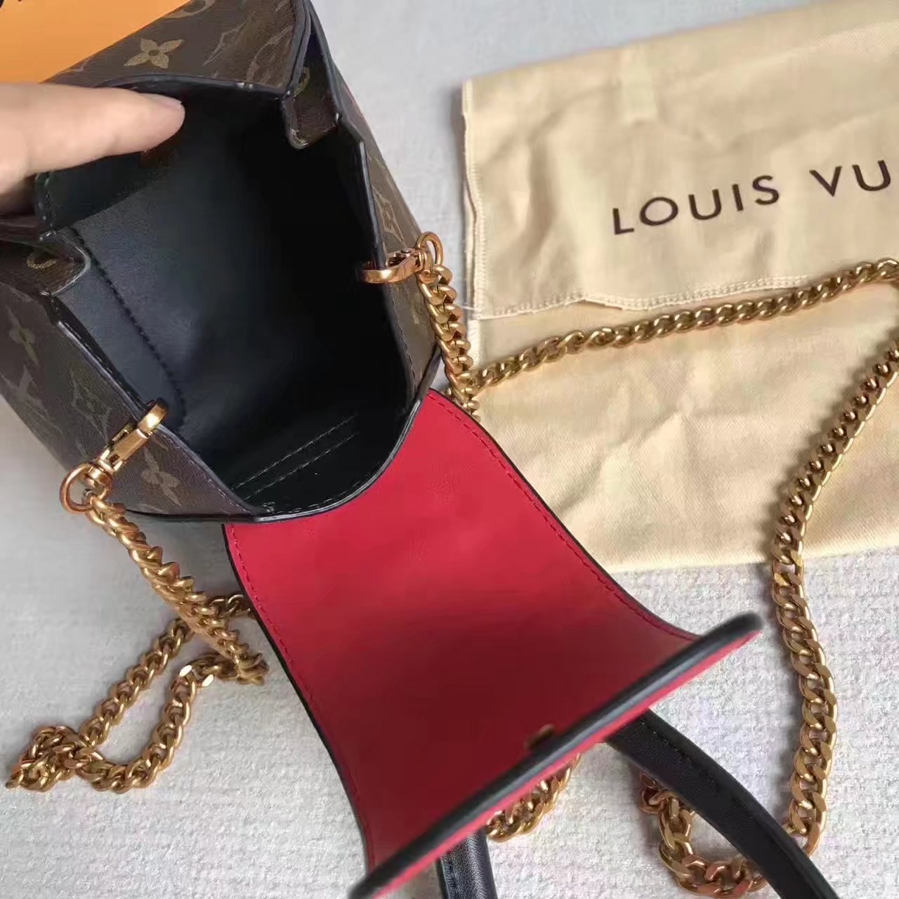 Louis Vuitton Mini Backpack Red Monogram Canvas