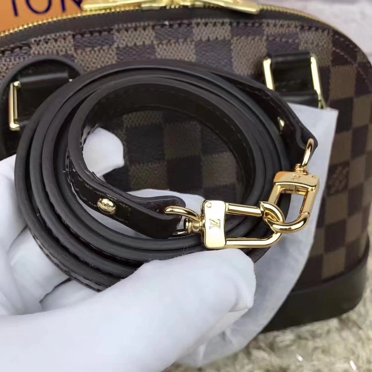 Louis Vuitton N41221 Alma BB Damier Ebene Canvas