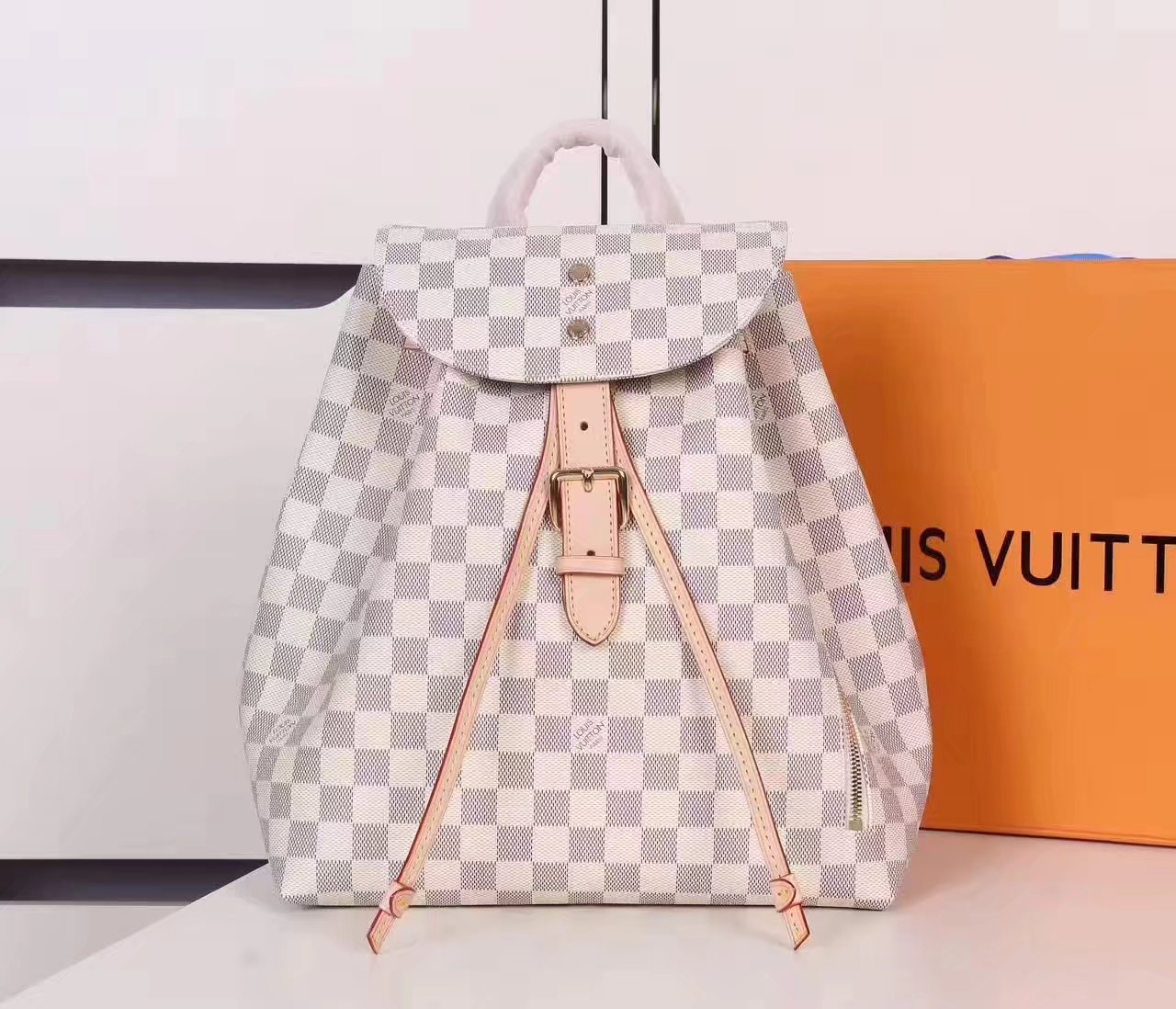 Louis Vuitton N41578 Sperone Backpack Damier Azur Coasted Canvas Exterior