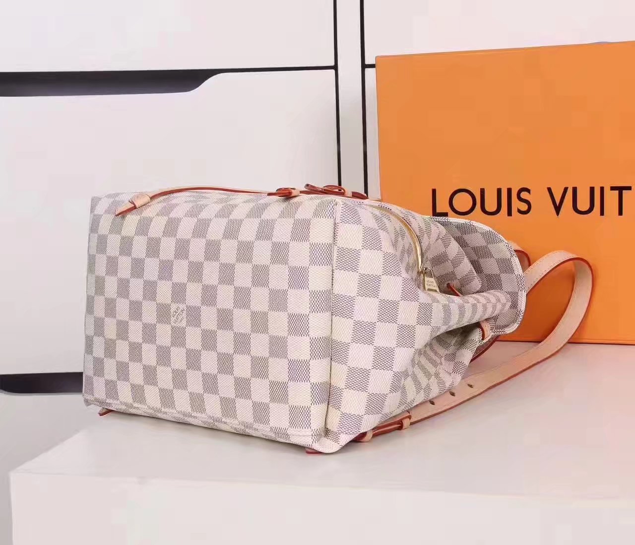 Louis Vuitton N41578 Sperone Backpack Damier Azur Coasted Canvas Exterior