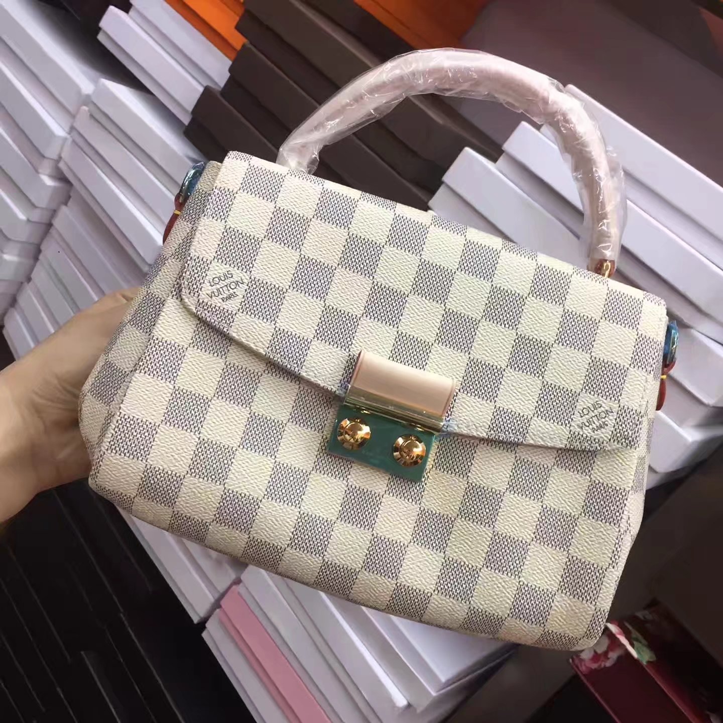 Louis Vuitton N41581 Croisette Damier Azur Canvas