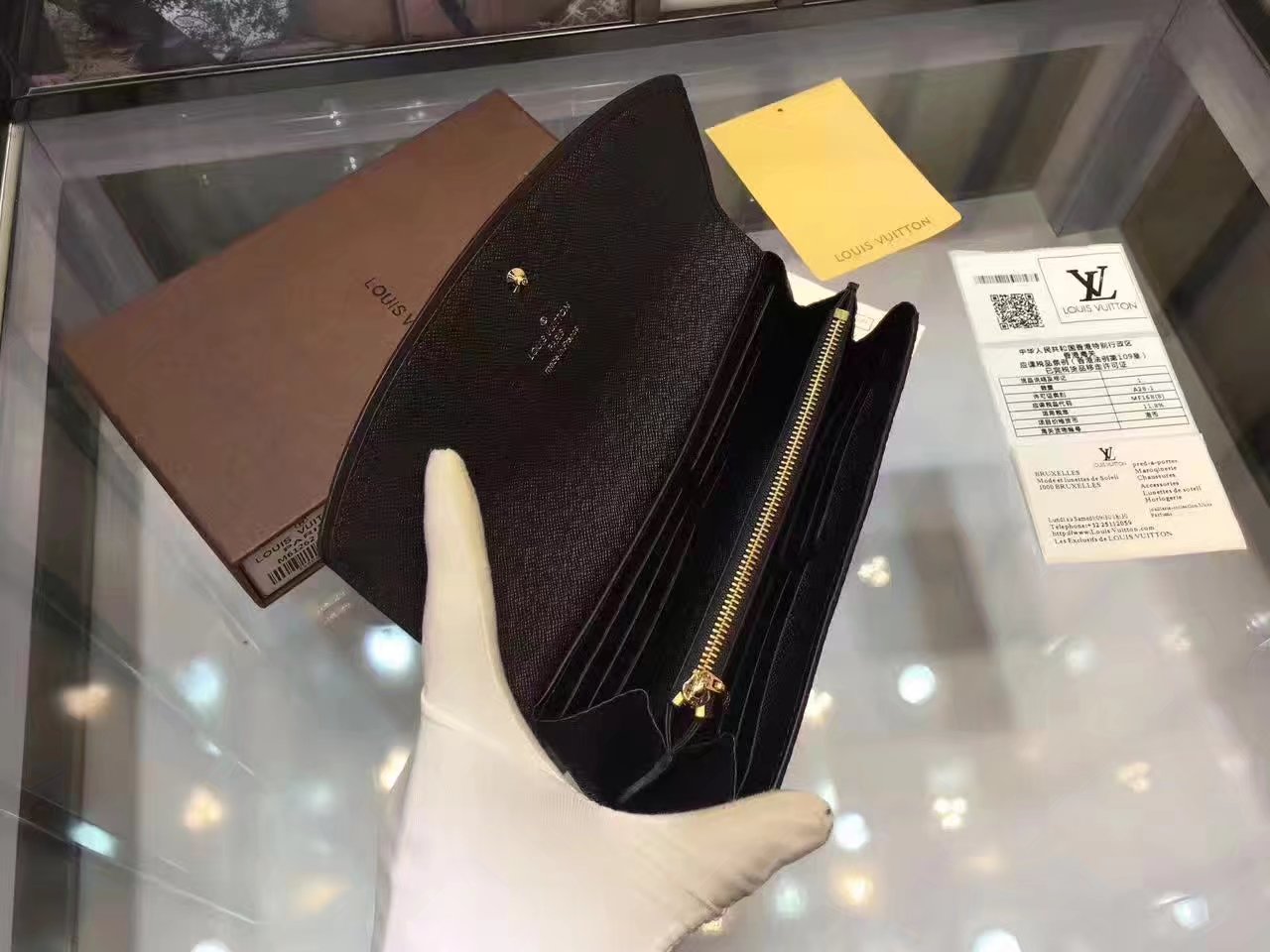 Louis Vuitton N61261 Women Normandy Wallet Noir