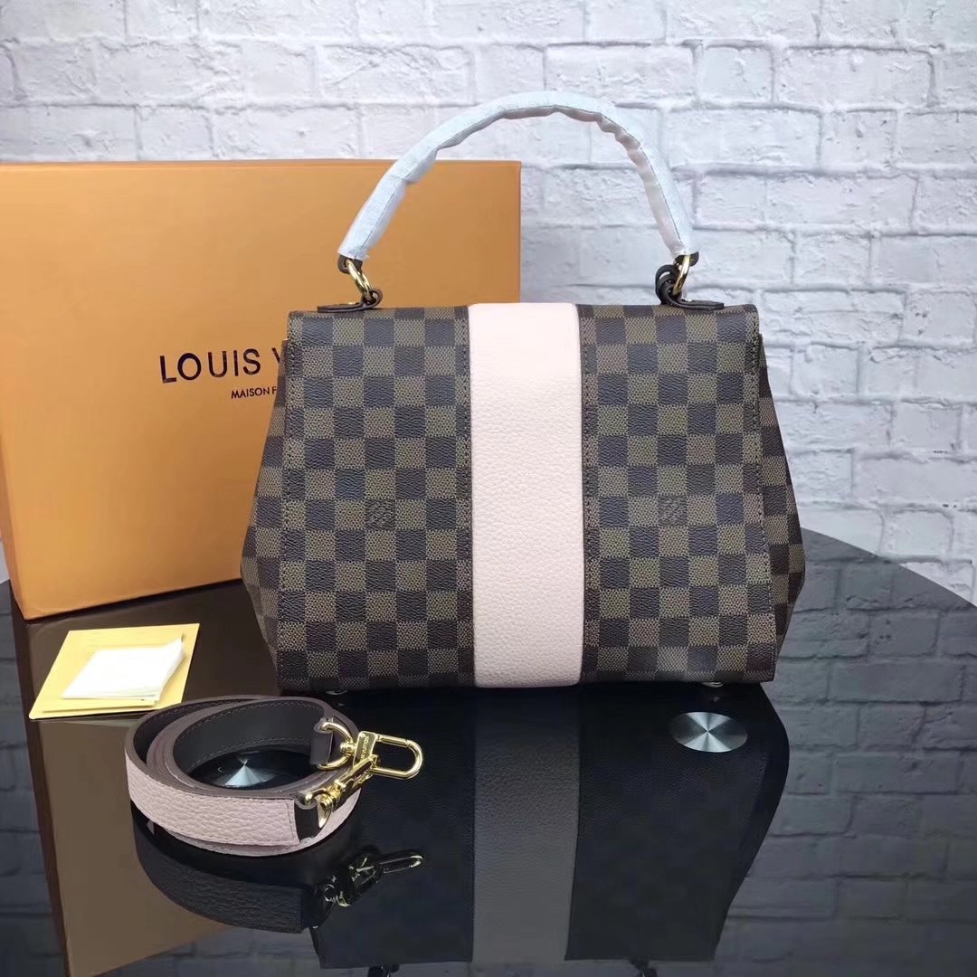 Louis Vuitton N64417 Bond Street Damier Ebene and Taurillon Leather Handbag