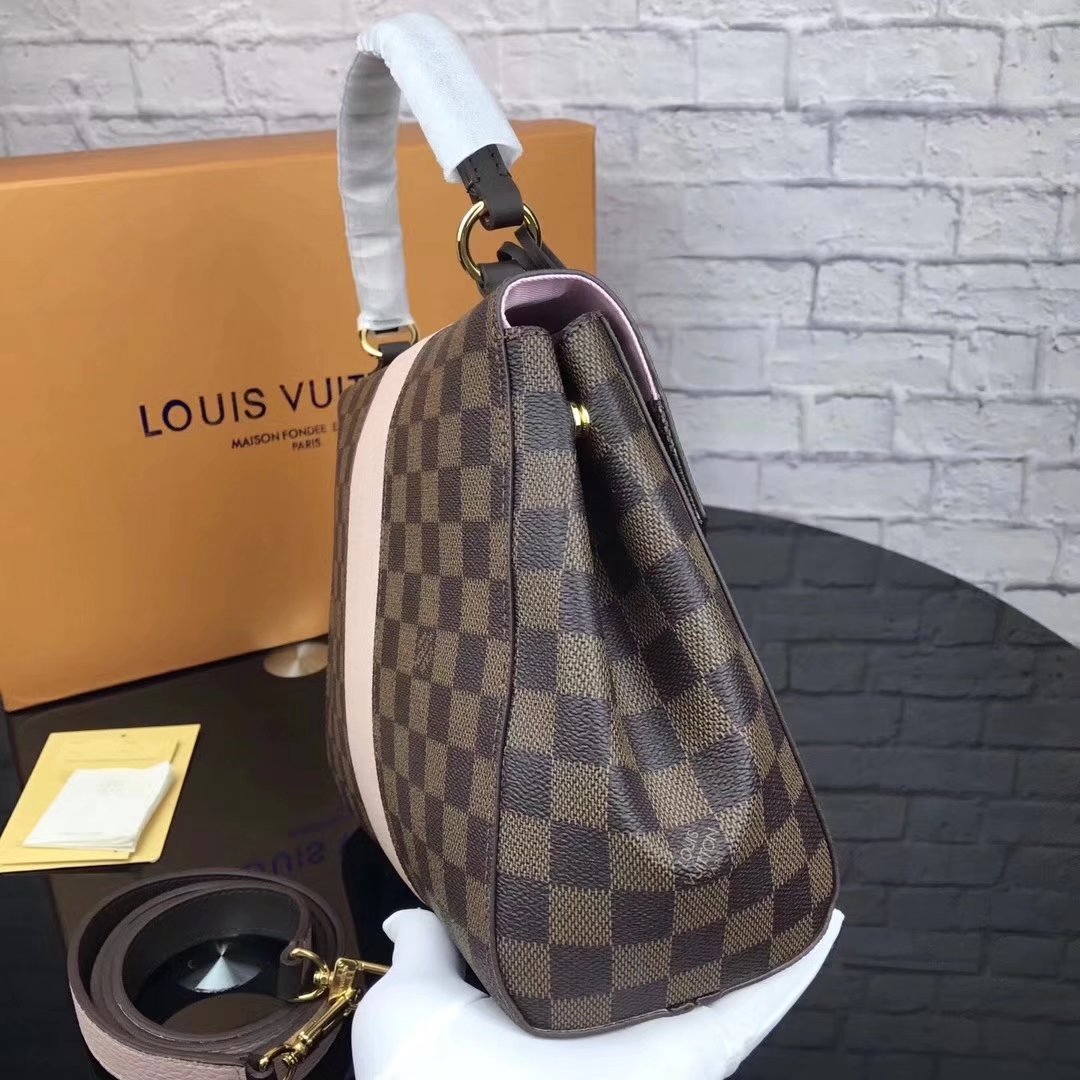 Louis Vuitton N64417 Bond Street Damier Ebene and Taurillon Leather Handbag