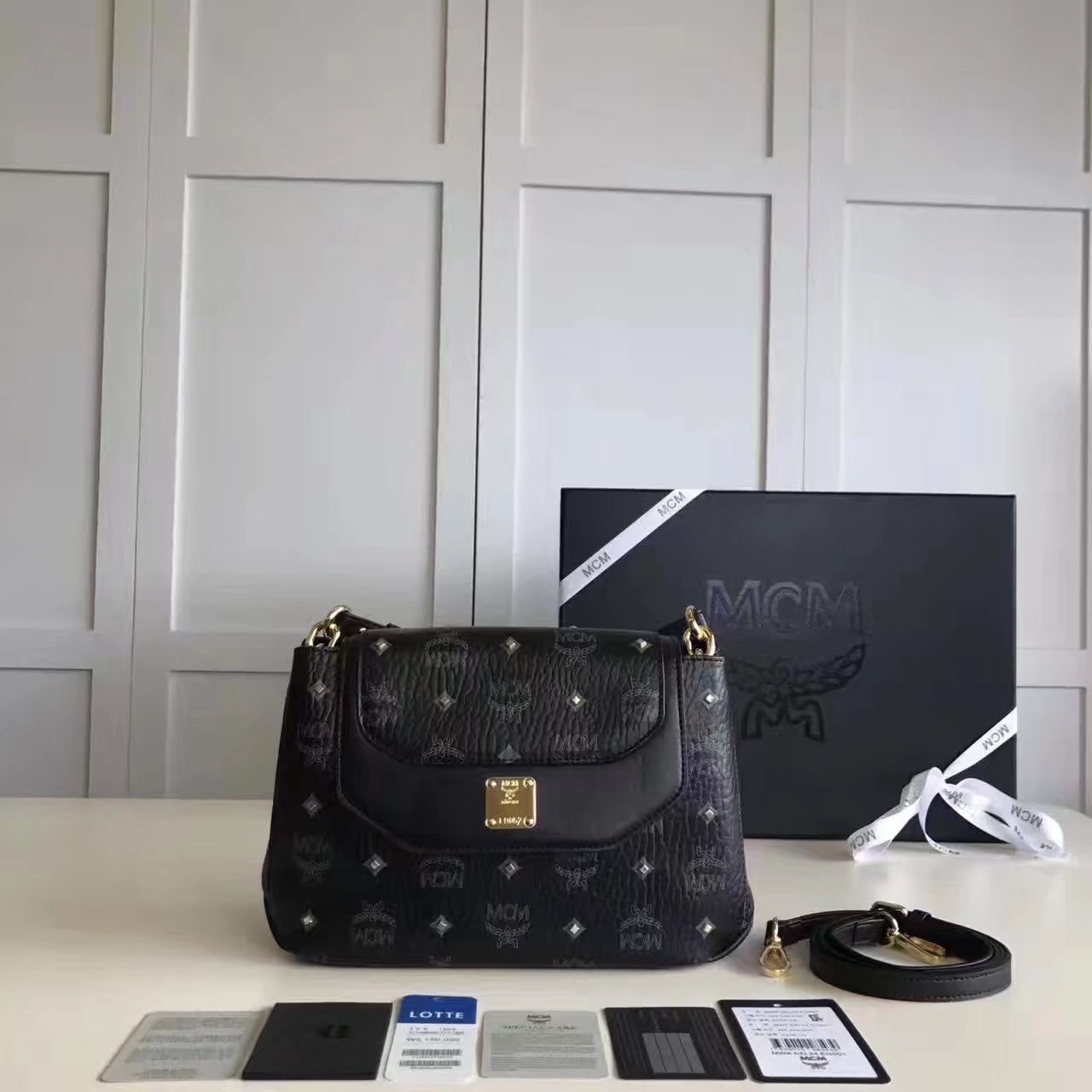 MCM Small Visetos Satchel Black