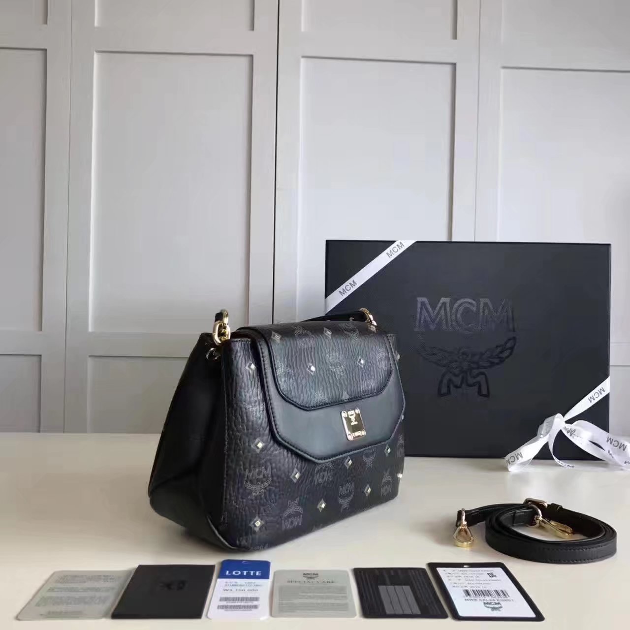 MCM Small Visetos Satchel Black