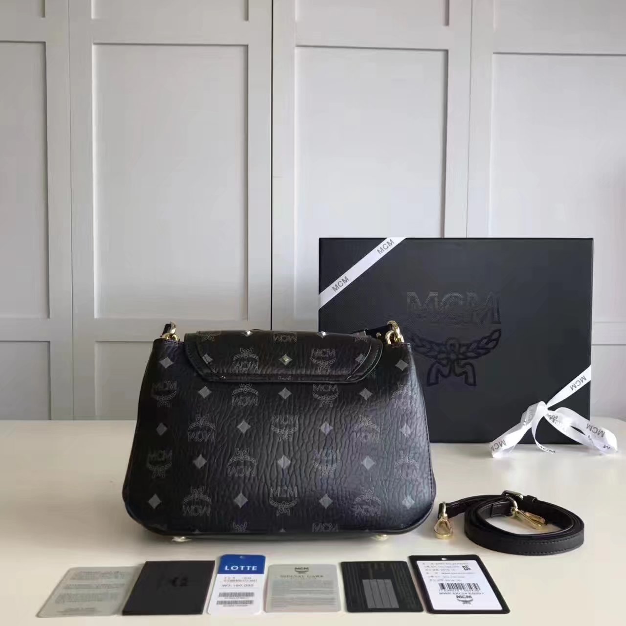 MCM Small Visetos Satchel Black