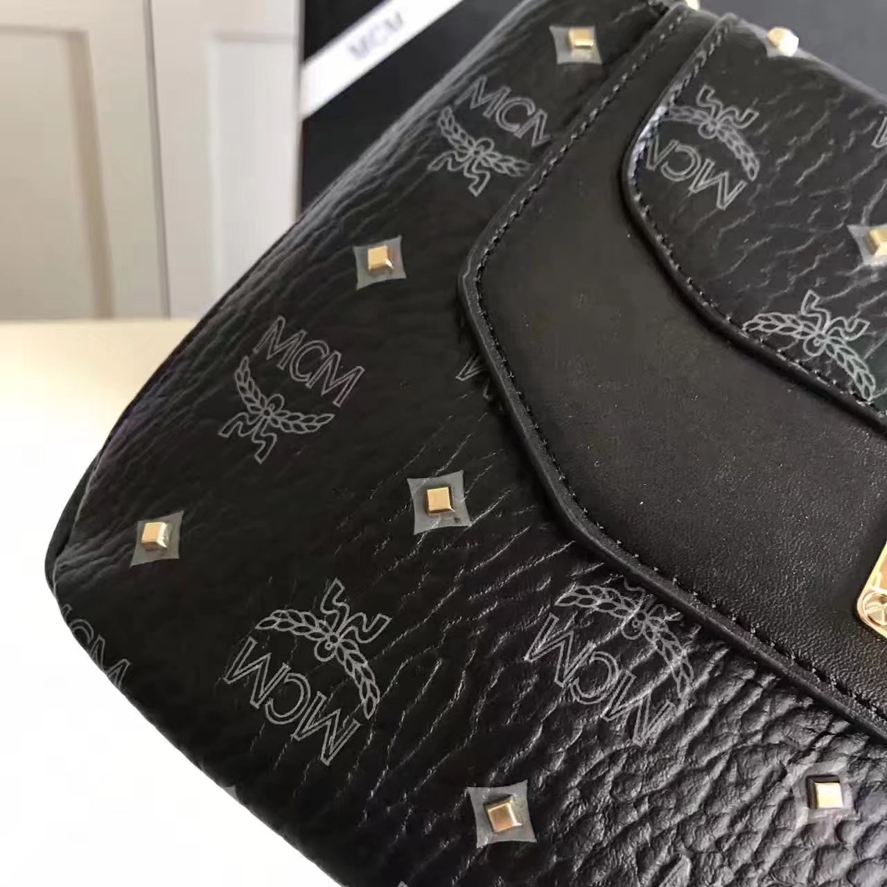 MCM Small Visetos Satchel Black