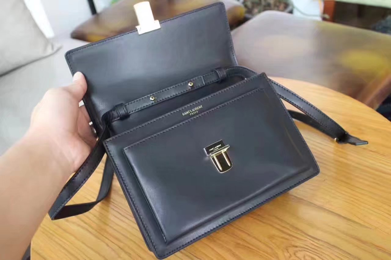 Medium High School Saint Laurent Satchel In Black Leather