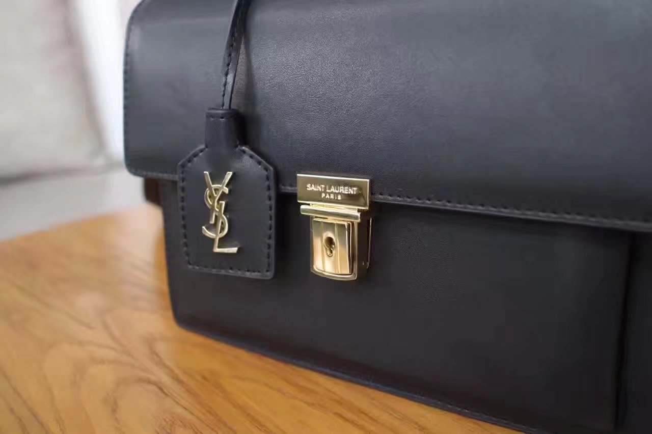 Medium High School Saint Laurent Satchel In Black Leather