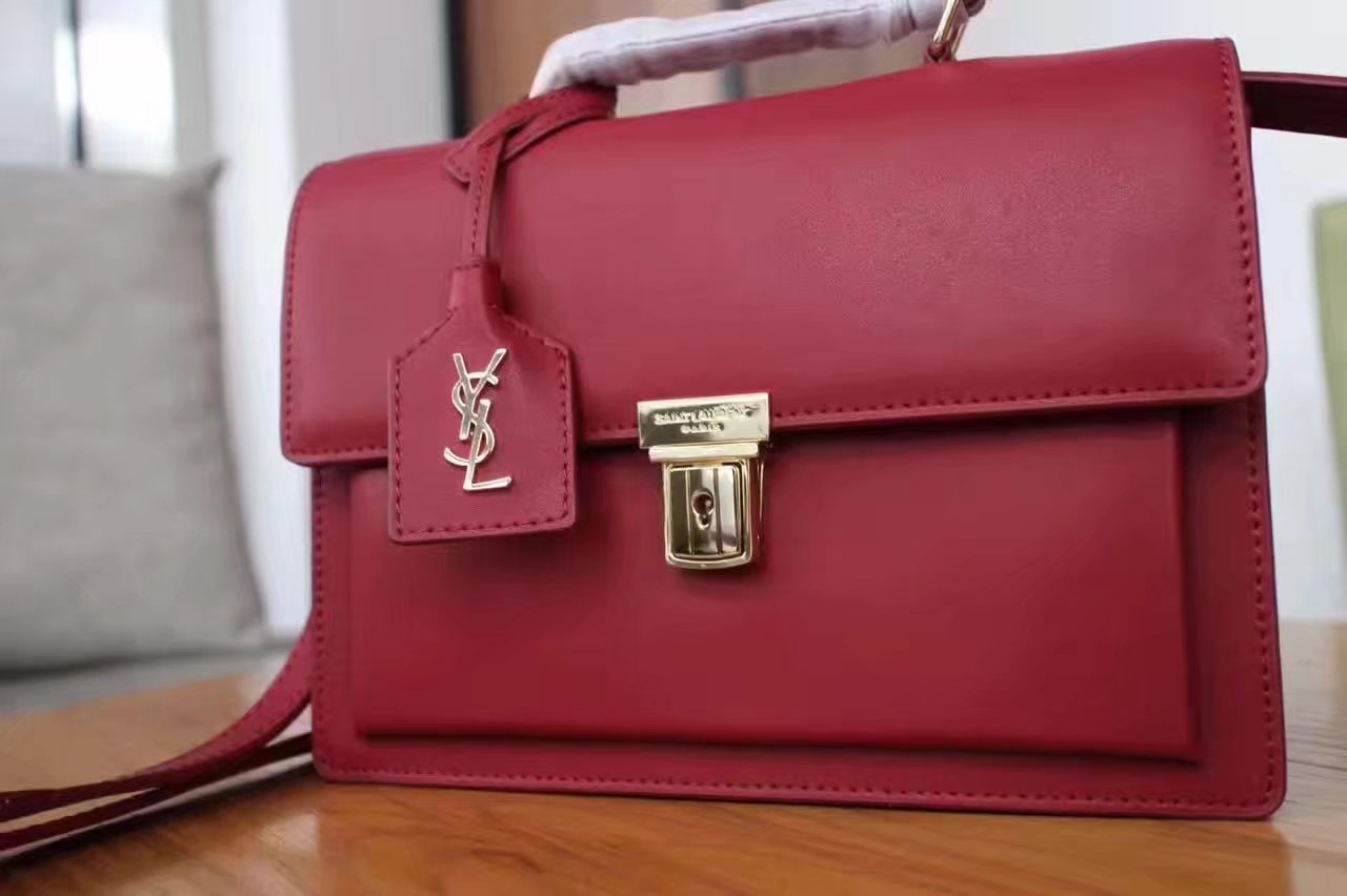 Medium High School Saint Laurent Satchel In Red Leather