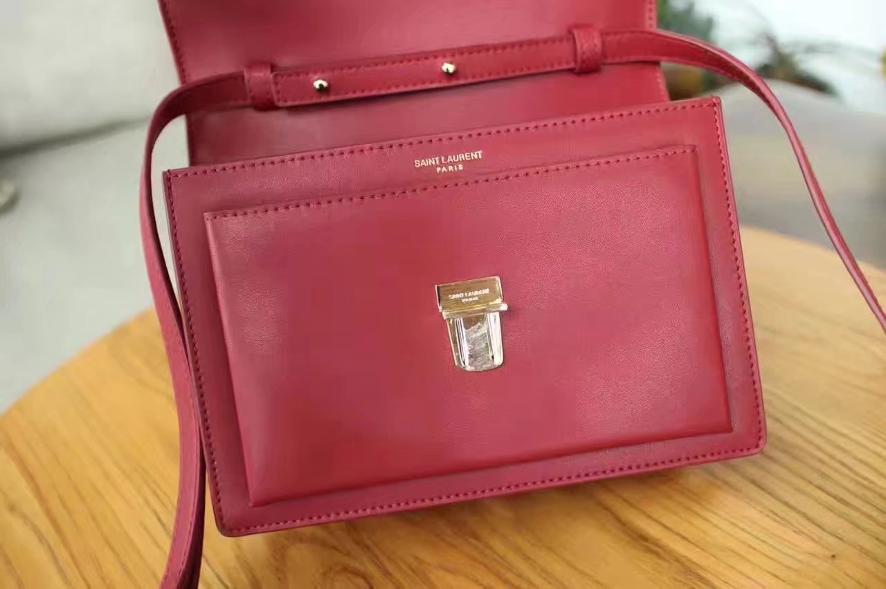 Medium High School Saint Laurent Satchel In Red Leather