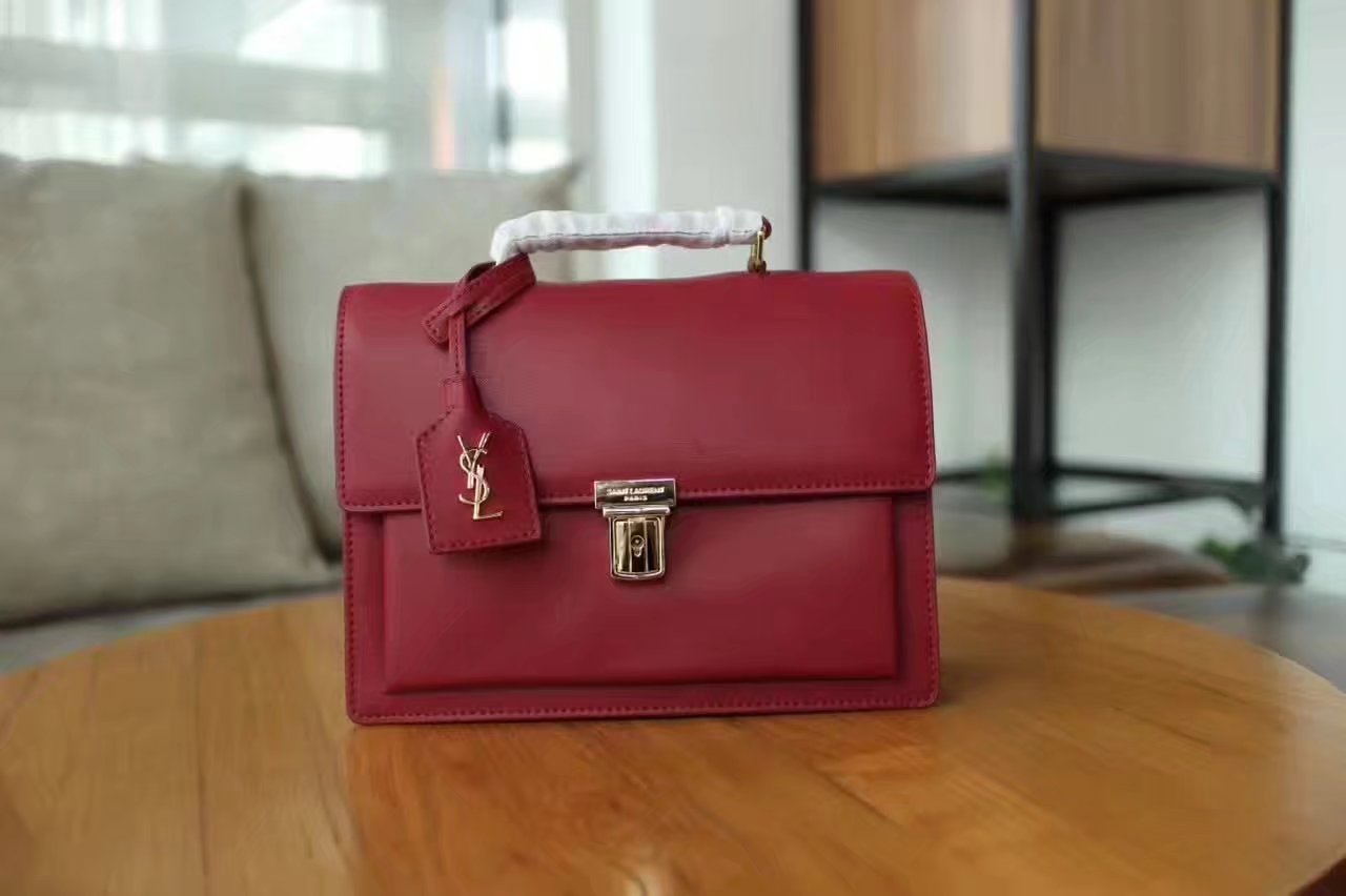 Medium High School Saint Laurent Satchel In Red Leather