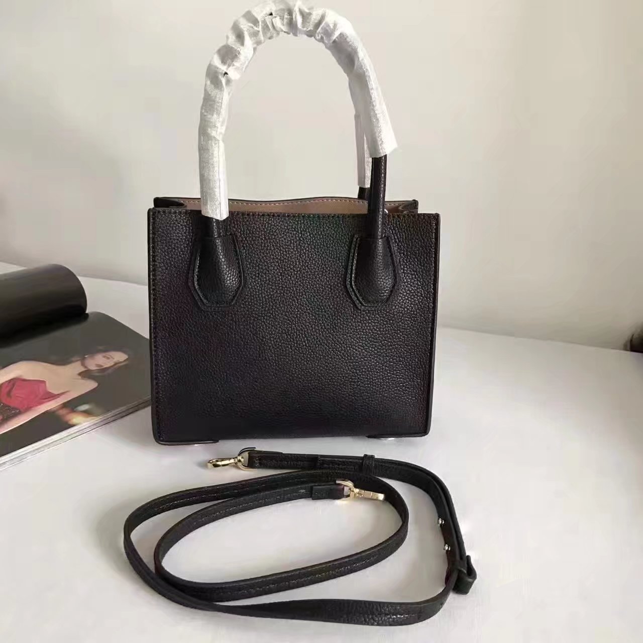 Michael Kors Mercer Leather Crossbody Black