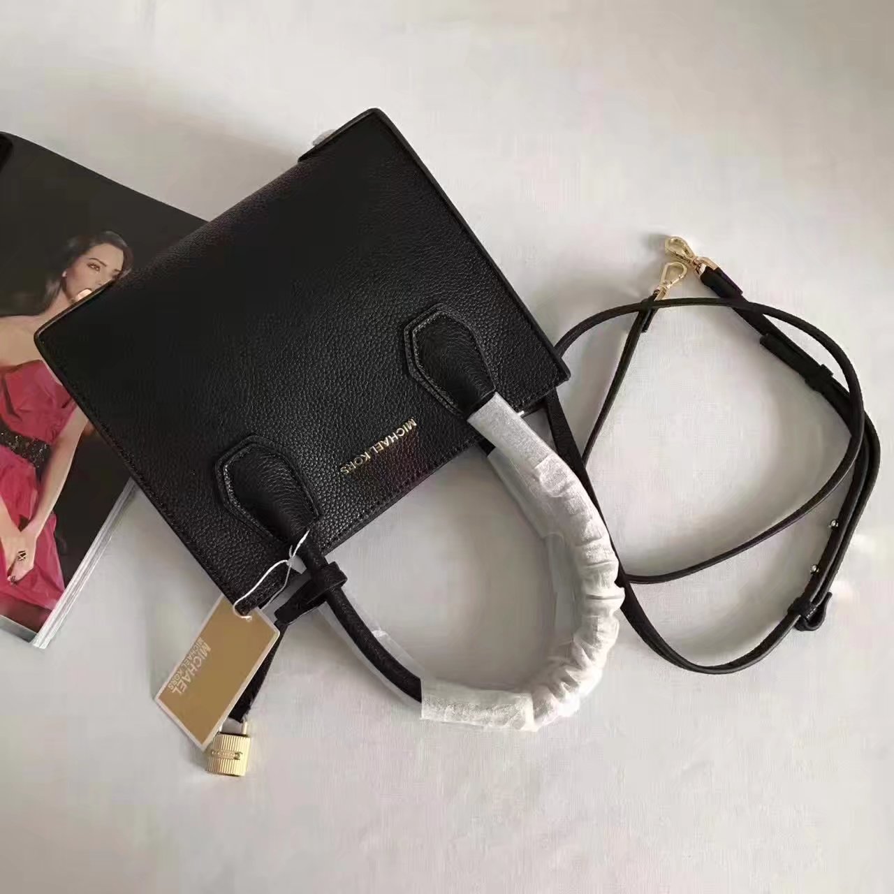 Michael Kors Mercer Leather Crossbody Black