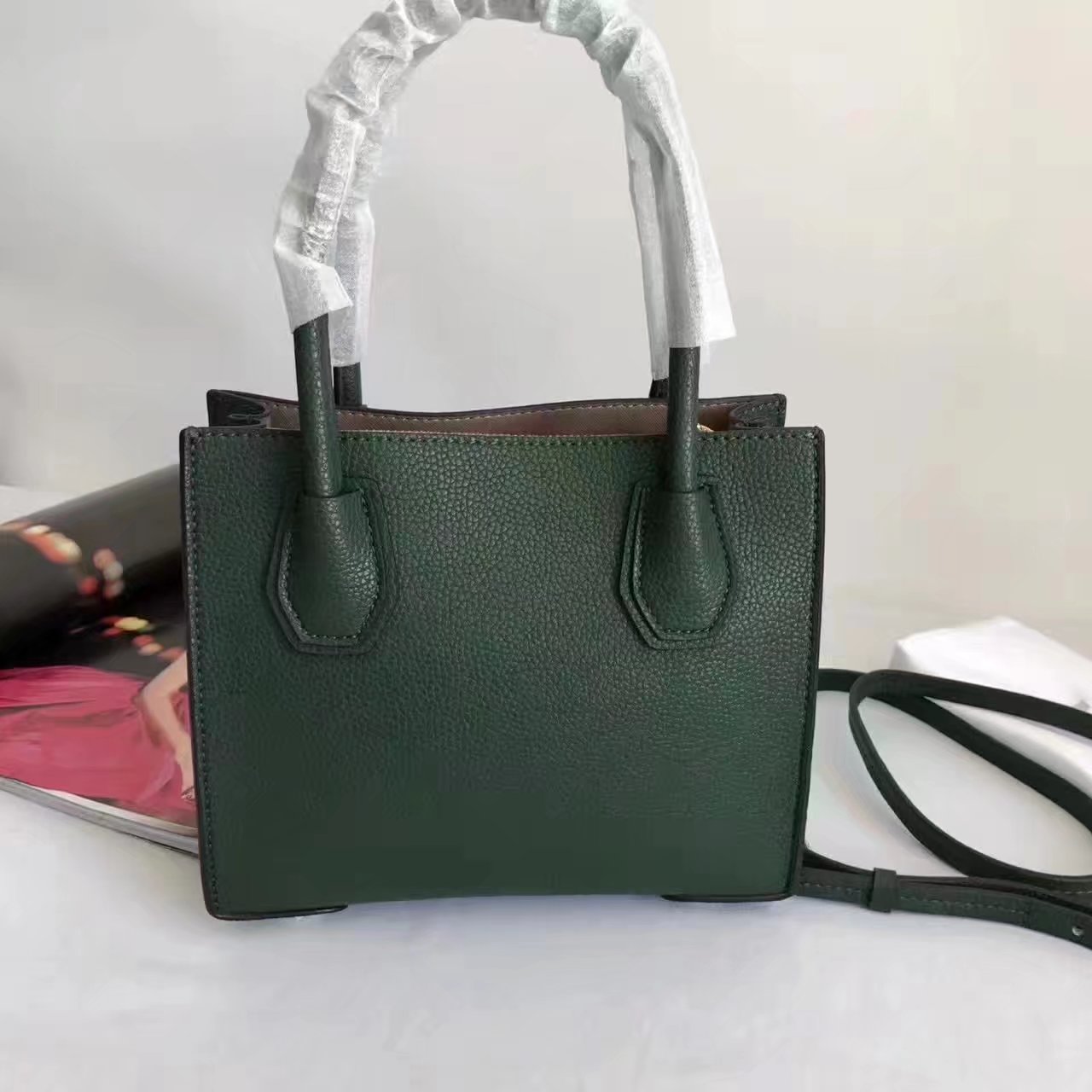 Michael Kors Mercer Leather Crossbody Green