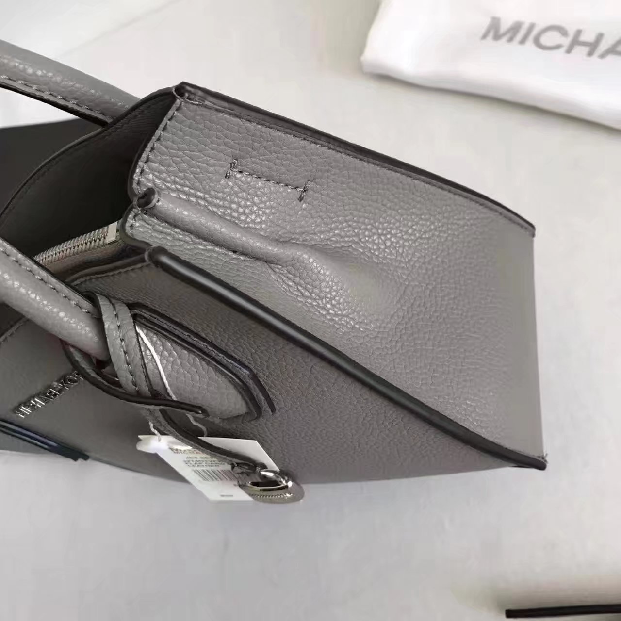 Michael Kors Mercer Leather Crossbody Grey