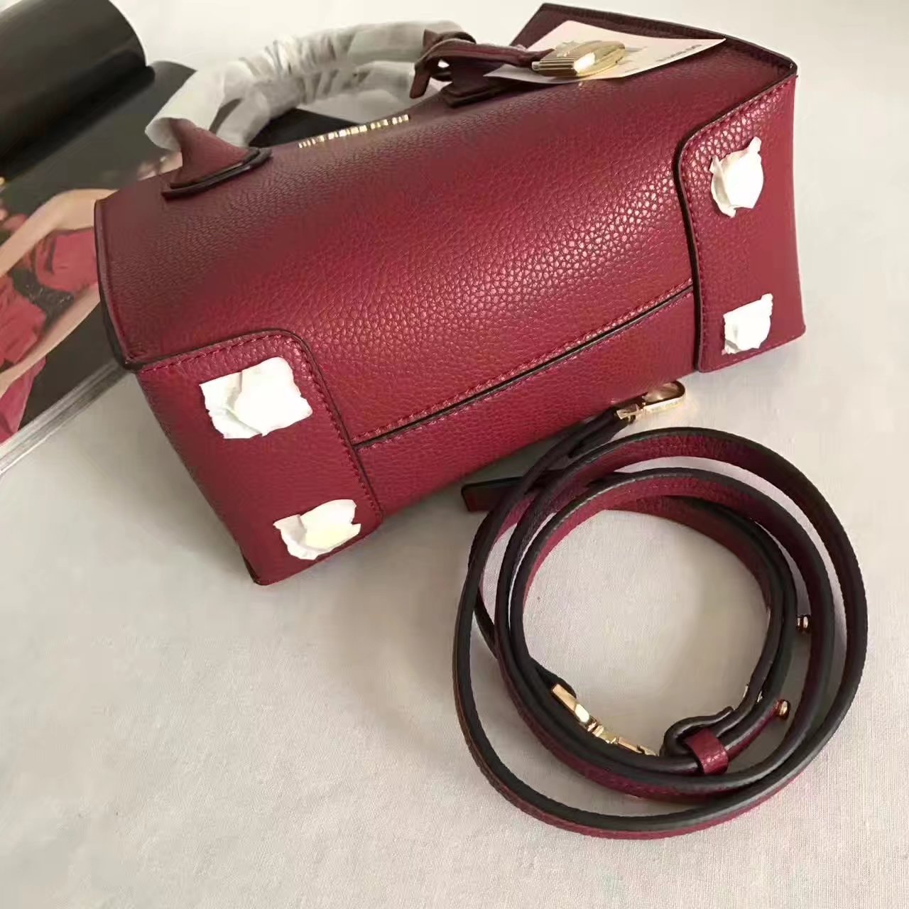 Michael Kors Mercer Leather Crossbody Red