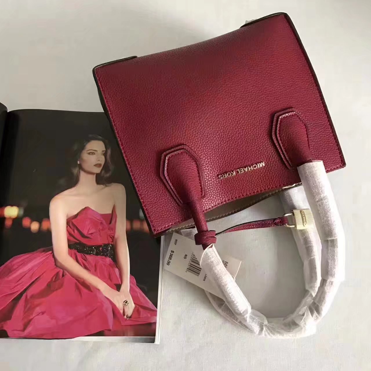 Michael Kors Mercer Leather Crossbody Red