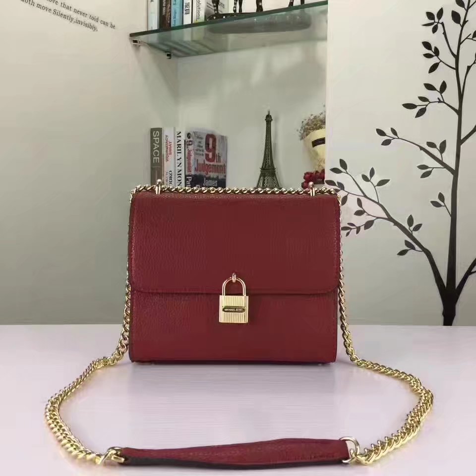 Michael Kors Mercer Lock Flap Women Tote Bag Red