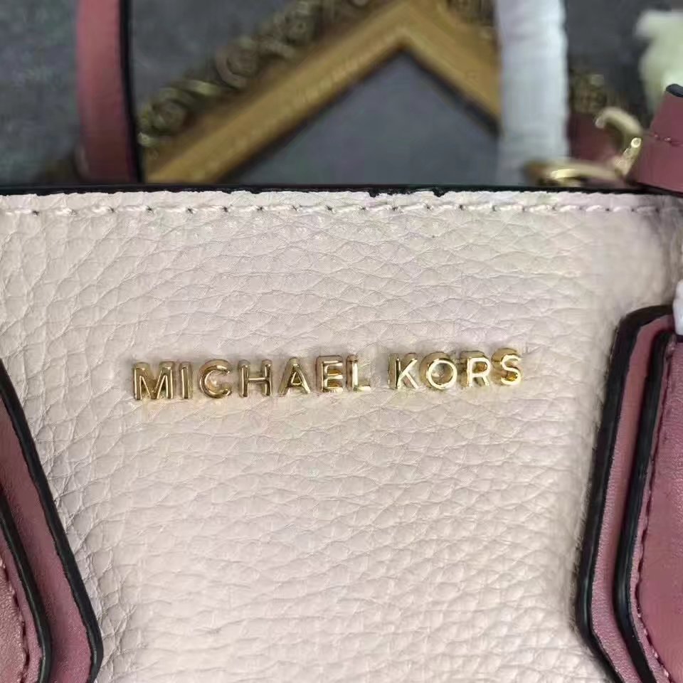 Michael Kors Mercer Women Mixed Color Leather Bag Pink