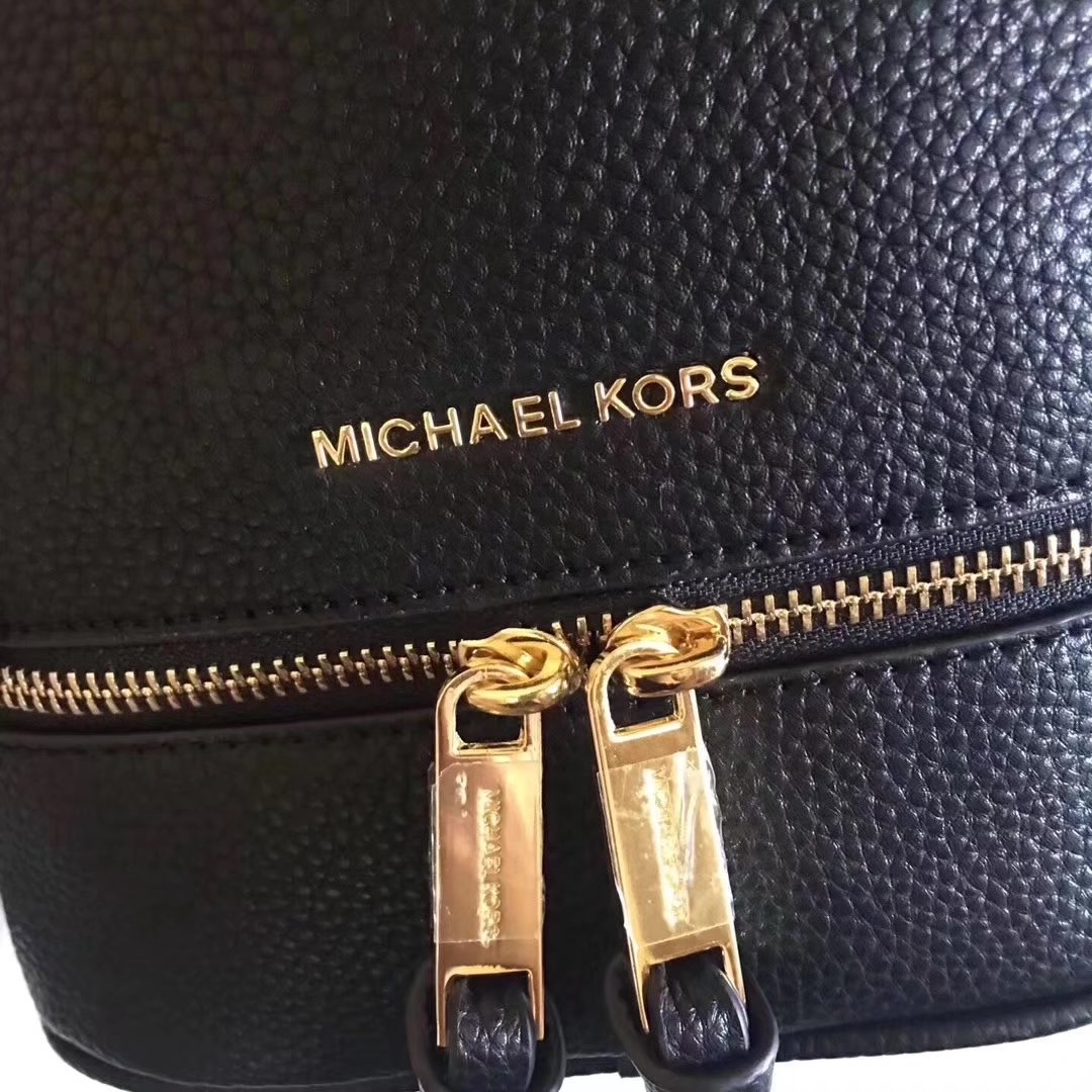 Michael Kors Rhea Zip Mini Women Leather Backpack Black