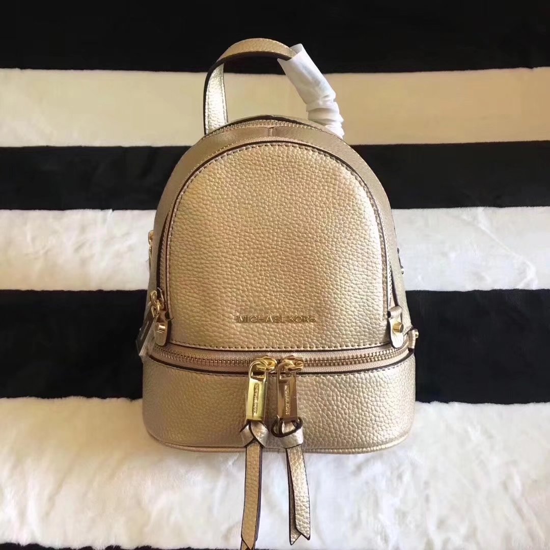 Michael Kors Rhea Zip Mini Women Leather Backpack White