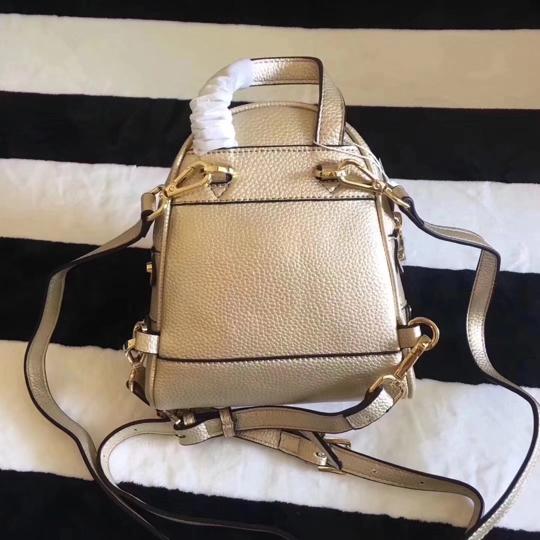 Michael Kors Rhea Zip Mini Women Leather Backpack White