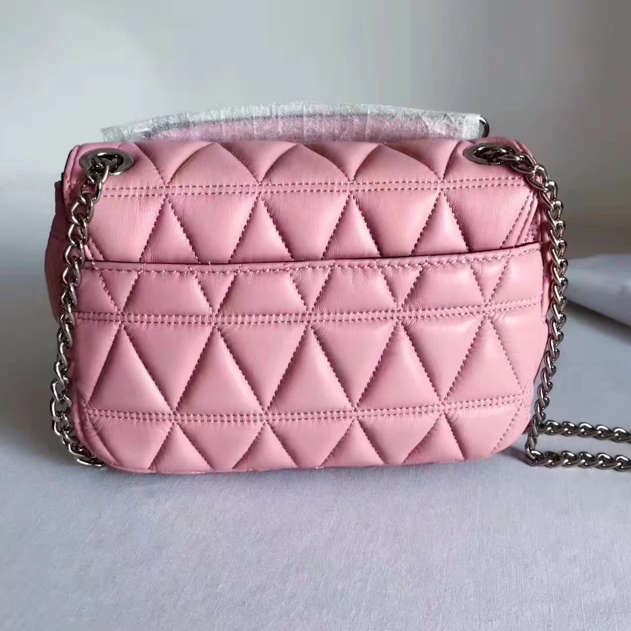 Michael Kors Sloan Chain Small Leather Shoulder Bag Pink