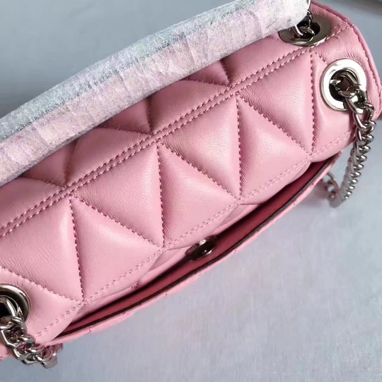 Michael Kors Sloan Chain Small Leather Shoulder Bag Pink