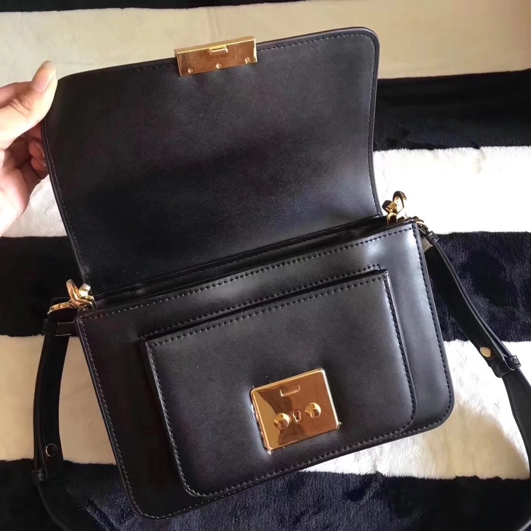 Michael Kors Sloan Editor Leather Shoulder Bag Black