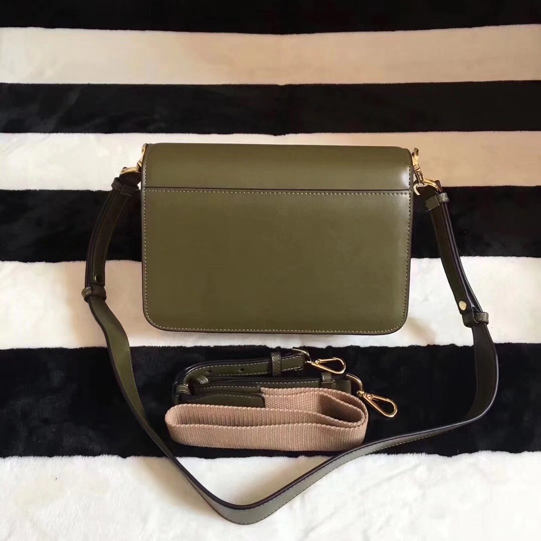 Michael Kors Sloan Editor Leather Shoulder Bag Green