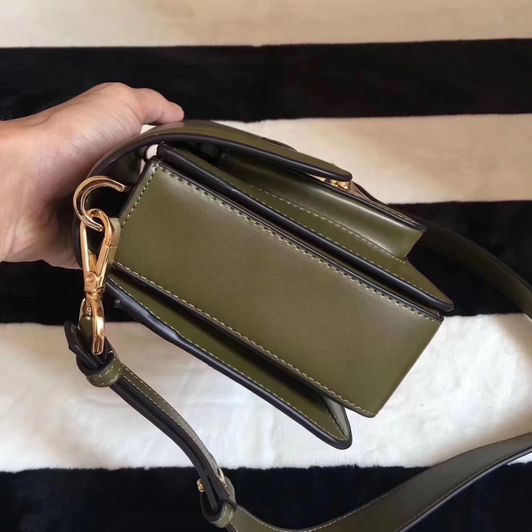 Michael Kors Sloan Editor Leather Shoulder Bag Green