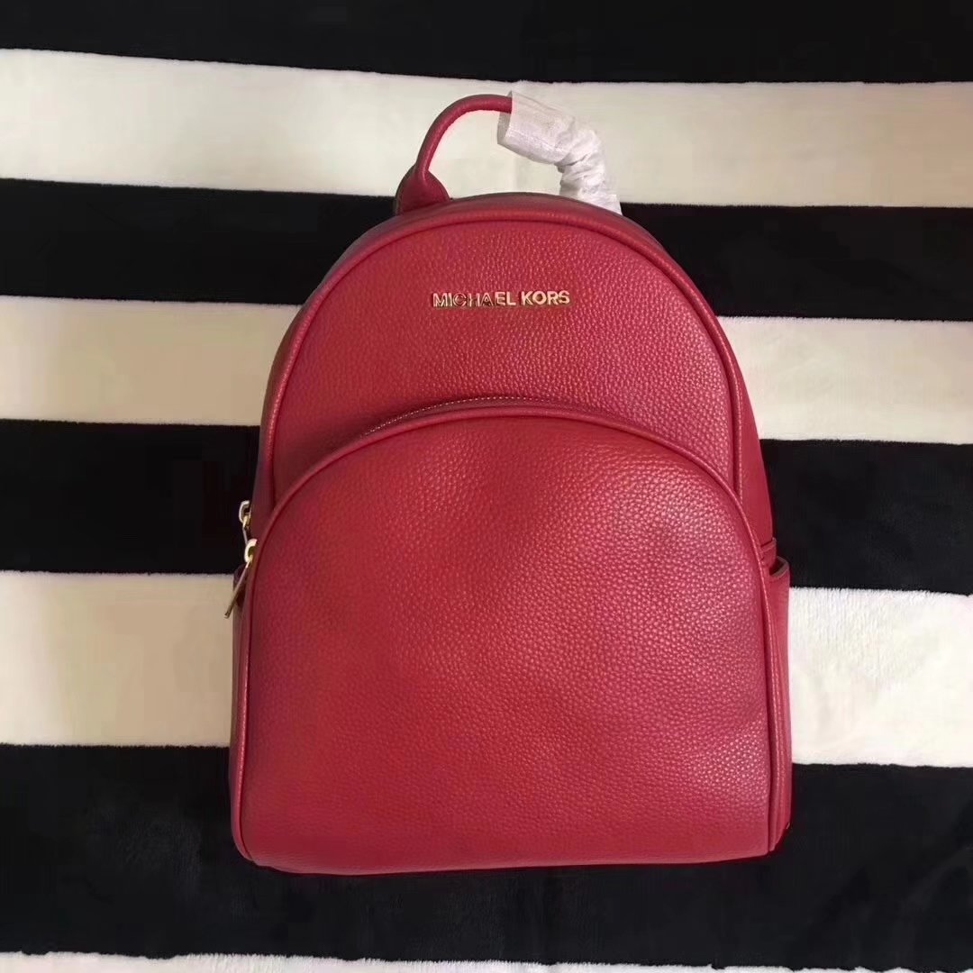 Michael Kors Women Leather Backpack Red