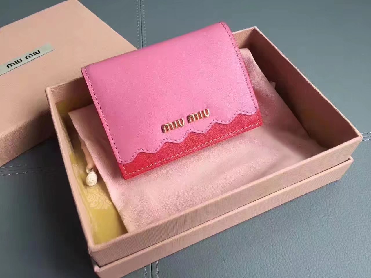 Miu Miu Women Leather 197A Pocket Wallet