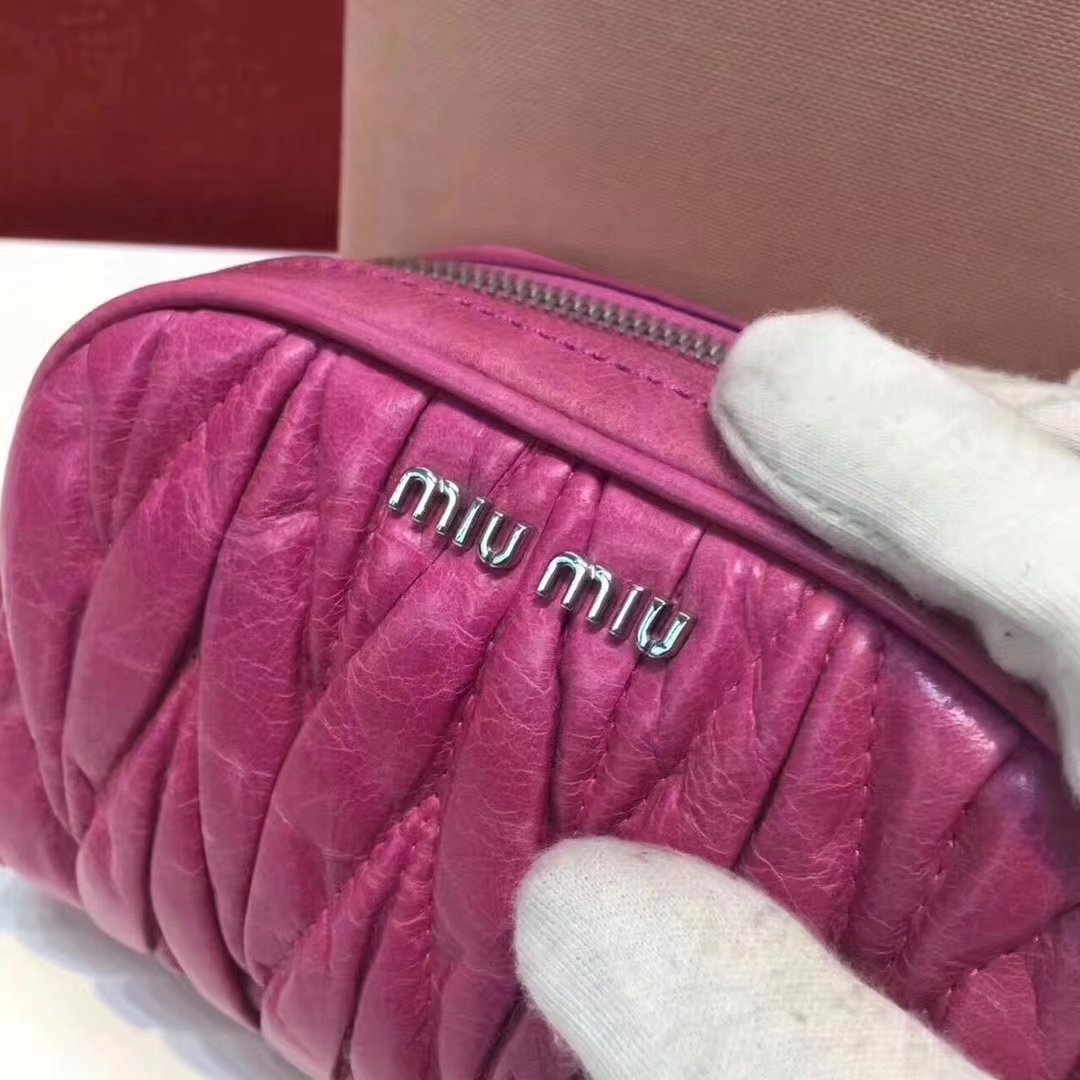 MiuMiu Mini Leather Shoulder Bag Peach