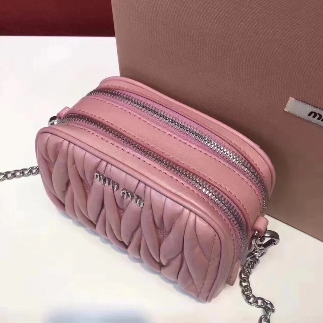 MiuMiu Mini Leather Shoulder Bag Pink