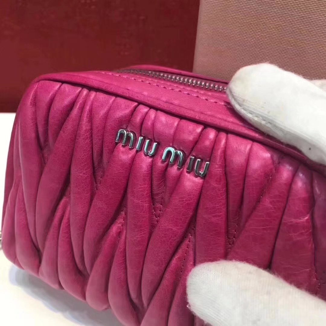 MiuMiu Mini Leather Shouler Rose