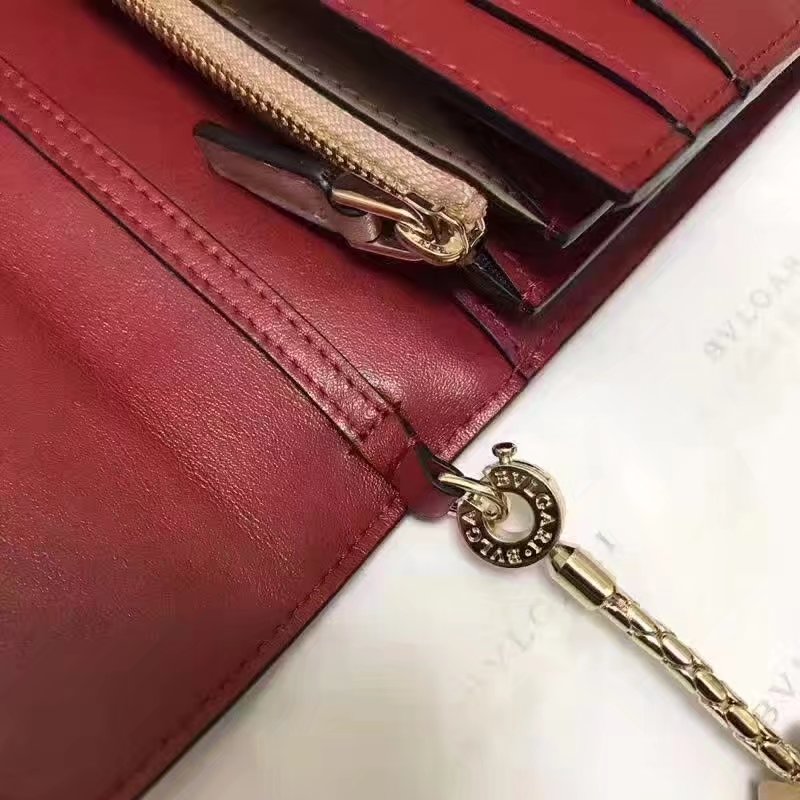 Original Bvlgarg Serpenti Forever Chain Pochette Bag Red