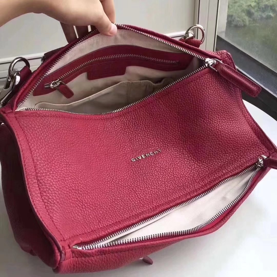 Original Copy Givenchy Mini Pandora Bag in Aged Burgundy Leather